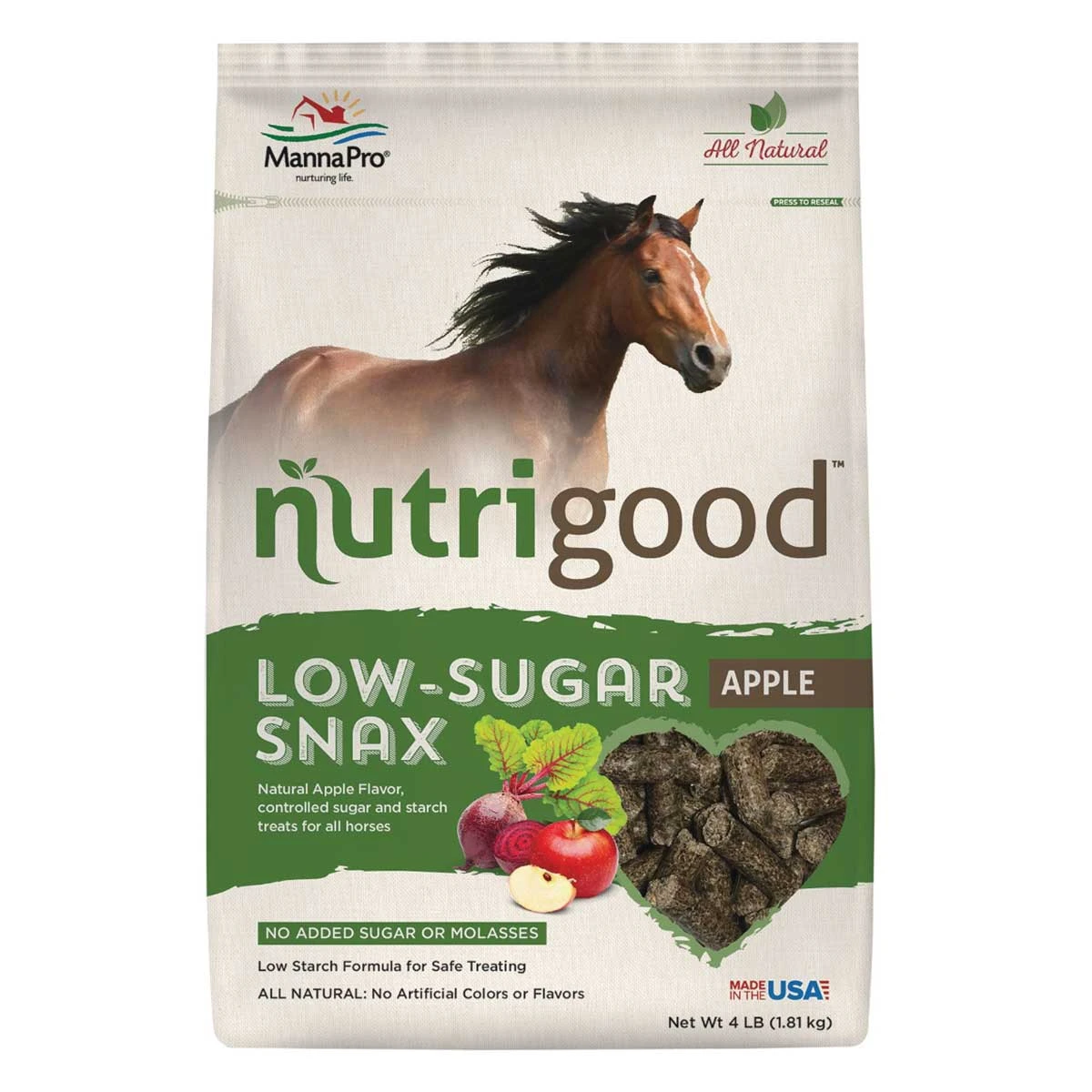 Manna Pro Nutrigood Low Sugar Apple Snax 4 Lb 3 Manna Pro Nutrigood Low Sugar Apple Snax 4 Lb