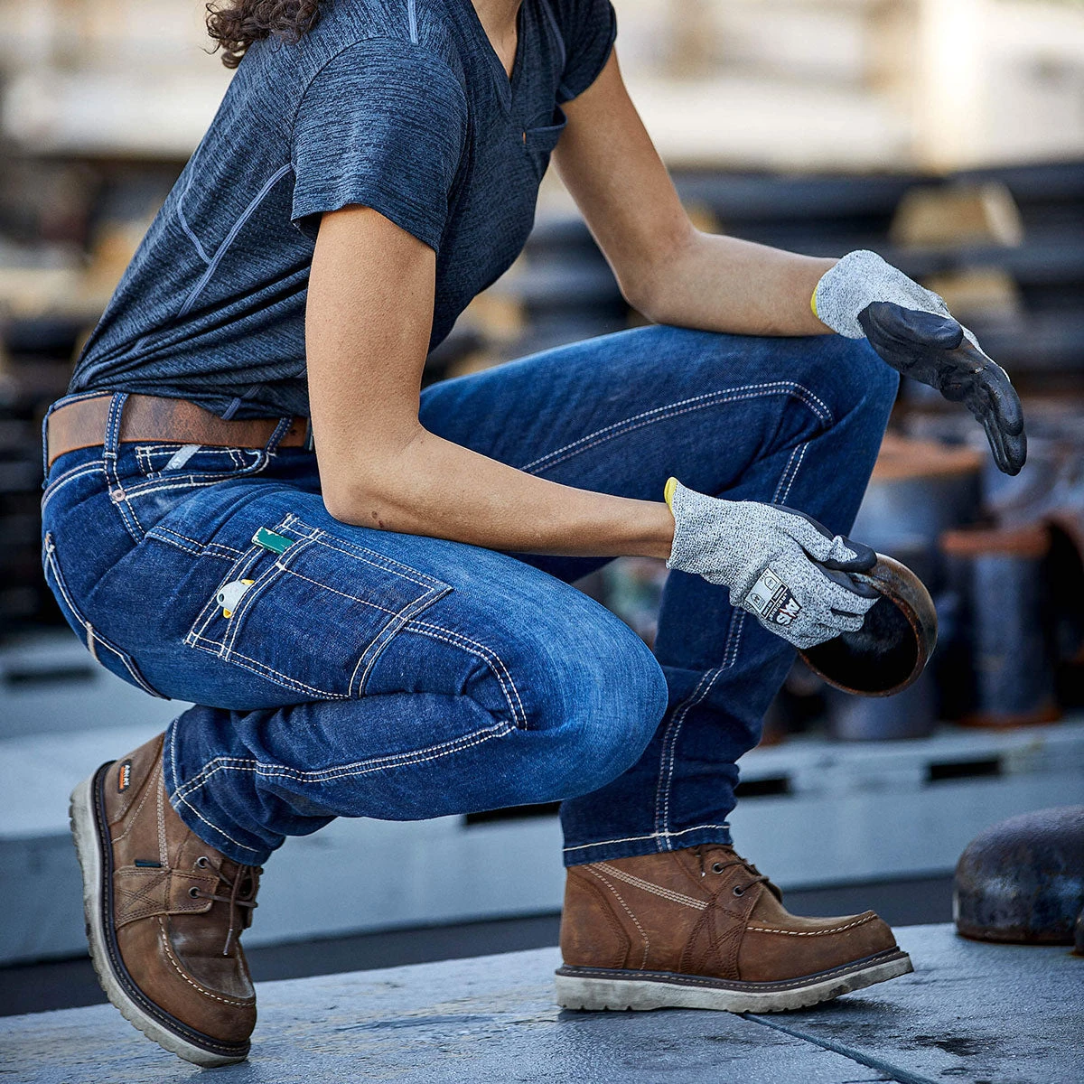 Ariat Rebar Riveter Straight Leg Ladies Jeans 4 Ariat Rebar Riveter Straight Leg Ladies Jeans - Image 2