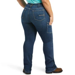 Ariat Rebar Riveter Straight Leg Ladies Jeans - Plus Size -Wahl Sales 2024 10039143 c1131 alt2