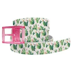 C4 Cacti Ladies Belt With Pink Buckle