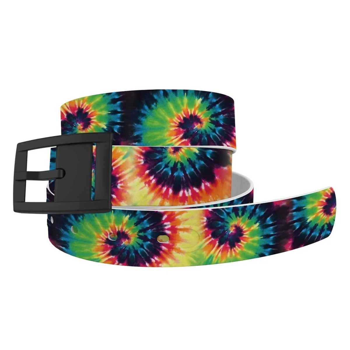 C4 Sunset Tie Dye Ladies Belt With Black Buckle 3 C4 Sunset Tie Dye Ladies Belt With Black Buckle