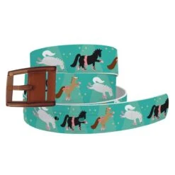 C4 Horse Ballet Ladies Belt With Khaki Buckle