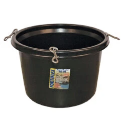 Fortiflex Round Feed Tub 30 Qt Black