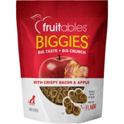 Fruitables Biggies Bacon And Apple Flavor Dog Biscuits - 16oz