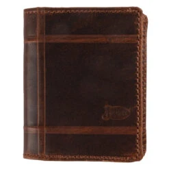 Justin Front Pocket Russet Leather Bifold Mens Wallet