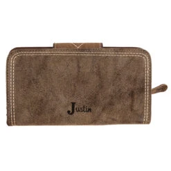 Justin Weathered Brown Ladies Wallet