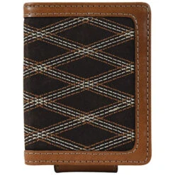 Justin Bifold Card Mens Wallet - Crisscross Stitch -Wahl Sales 2024 22054565m5