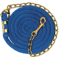 Weaver Leather Weaver Poly Lead With Brass Plated Chain - 8ft -Wahl Sales 2024 35 2125 c1106