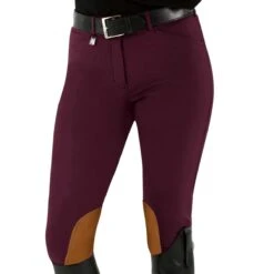 ROMFH Sarafina Euroseat Knee Patch Ladies Breech - Burgundy