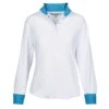 Ovation Jorden Tech Ladies Show Shirt - Blue Horseshoe