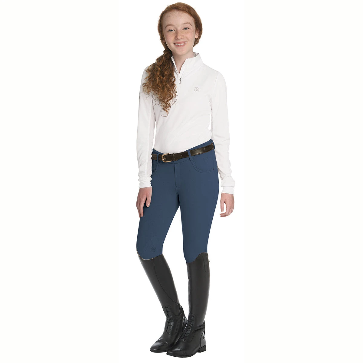 Ovation Euro Melange Knee Patch Girls Breech 6 Ovation Euro Melange Knee Patch Girls Breech - Image 4