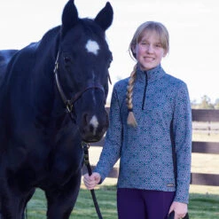 Kerrits Iris Starlight Rail Side Quarter Zip Girls Technical -Wahl Sales 2024 60295p k c1157 alt1