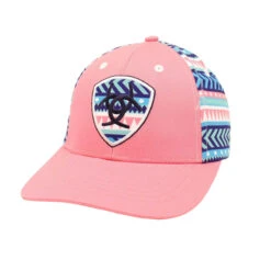 Ariat Pink Aztec Girls Baseball Cap