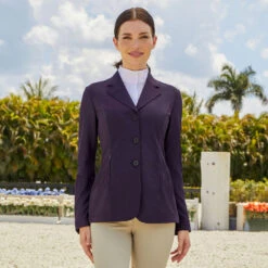 RJ Classics Harmony Mesh Ladies Show Jacket- Deep Plum