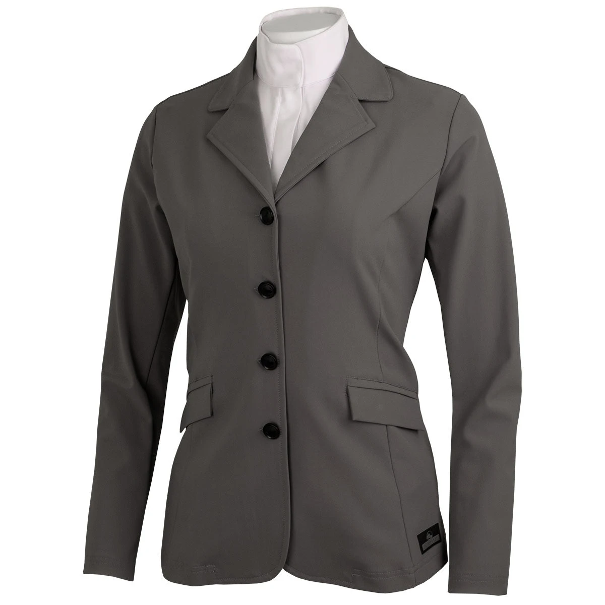Grand Prix Madelyn Ladies Show Coat - Light Grey 3 Grand Prix Madelyn Ladies Show Coat - Light Grey