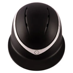 Charles Owen Halo CX Luxe MIPS -Black Matte With Platinum Ring -Wahl Sales 2024 myhal cx2 c1105 alt2